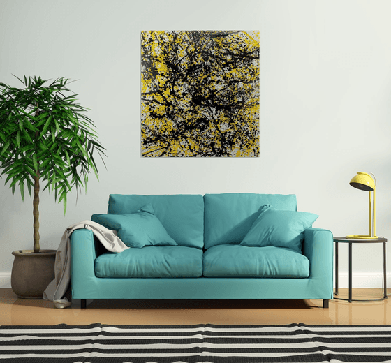 Extra large abstract artwork  (yellow)