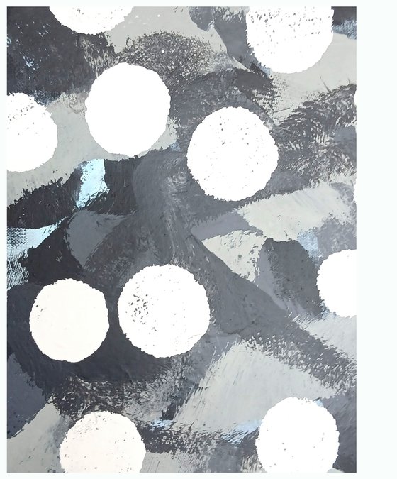 Spotty Pop Painting - JIZZ 02 - Ivory