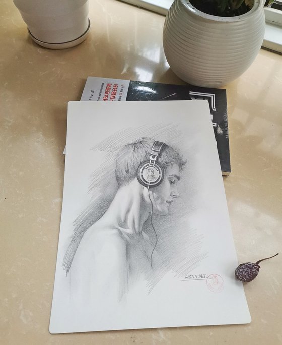 The Man Listening to Music