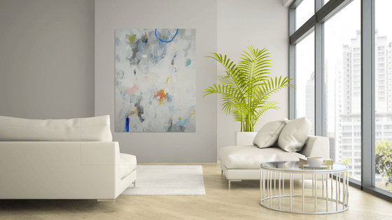 Large Abstract Painting  “Childhood”