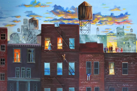 " West Side Story" New York large cityscape