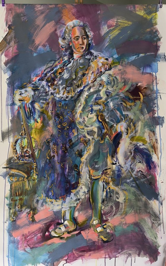 Louis XV in a Storm of Silk