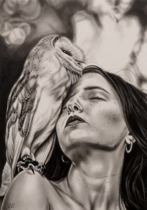 "Girl with owl" by Monika Rembowska
