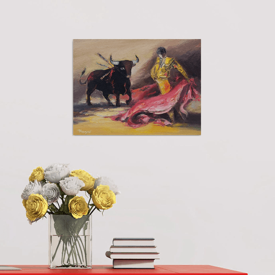Bullfight (30x40cm oil/canvas)
