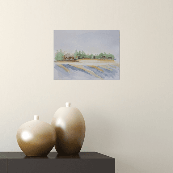 "Long Shadows" - Landscape - Watercolor