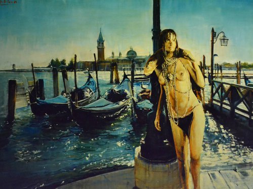 The Fisherwoman by Marco  Ortolan