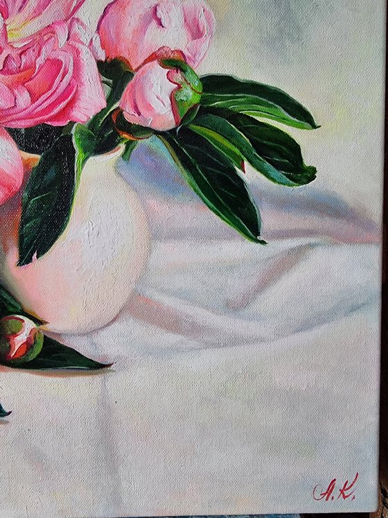 "Pink silk "   peonies flower 2021