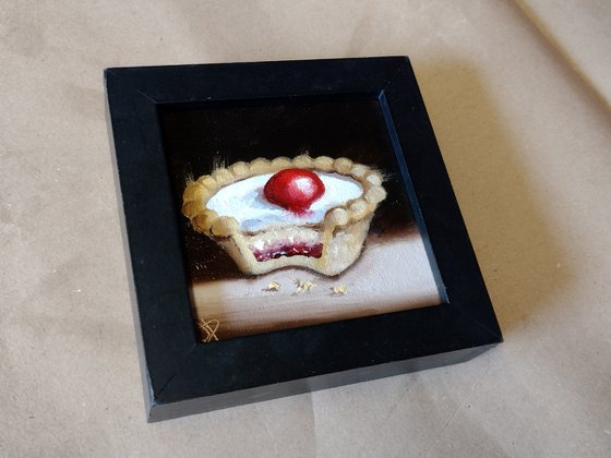 Little Cherry Bakewell tart still life