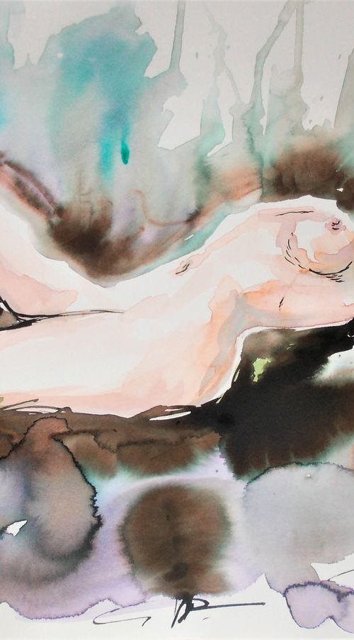 Nude Woman  Drawing Series by Antigoni Tziora