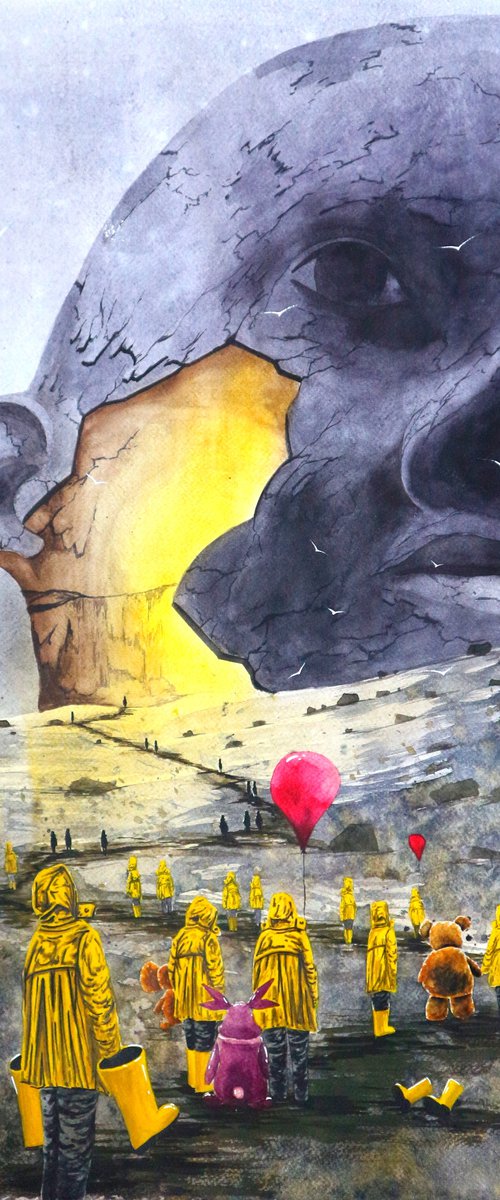 "Beginning" 2021 Watercolor on paper 70x50 by Eugene Gorbachenko