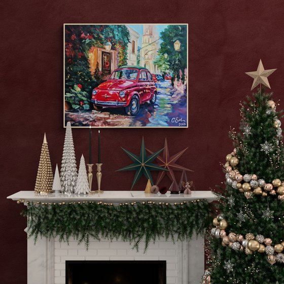 Fiat 500 in Christmas Palermo