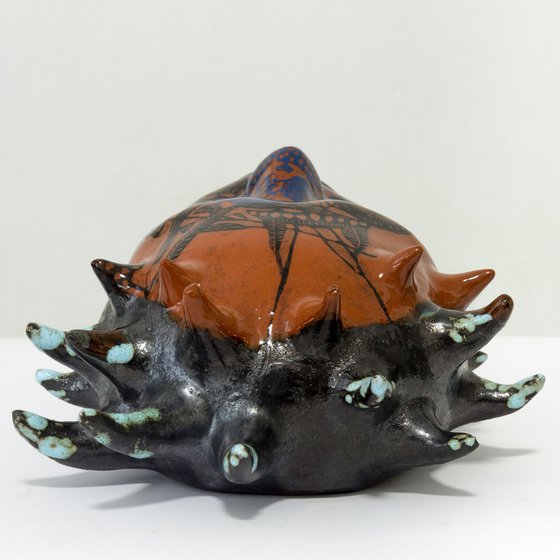 Ceramic sculpture Head 18 x 21 x 11 cm