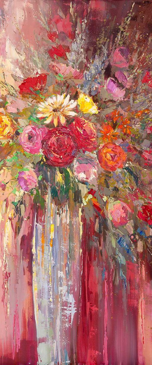 'Summer Flowers in Vase' by Ewa Czarniecka