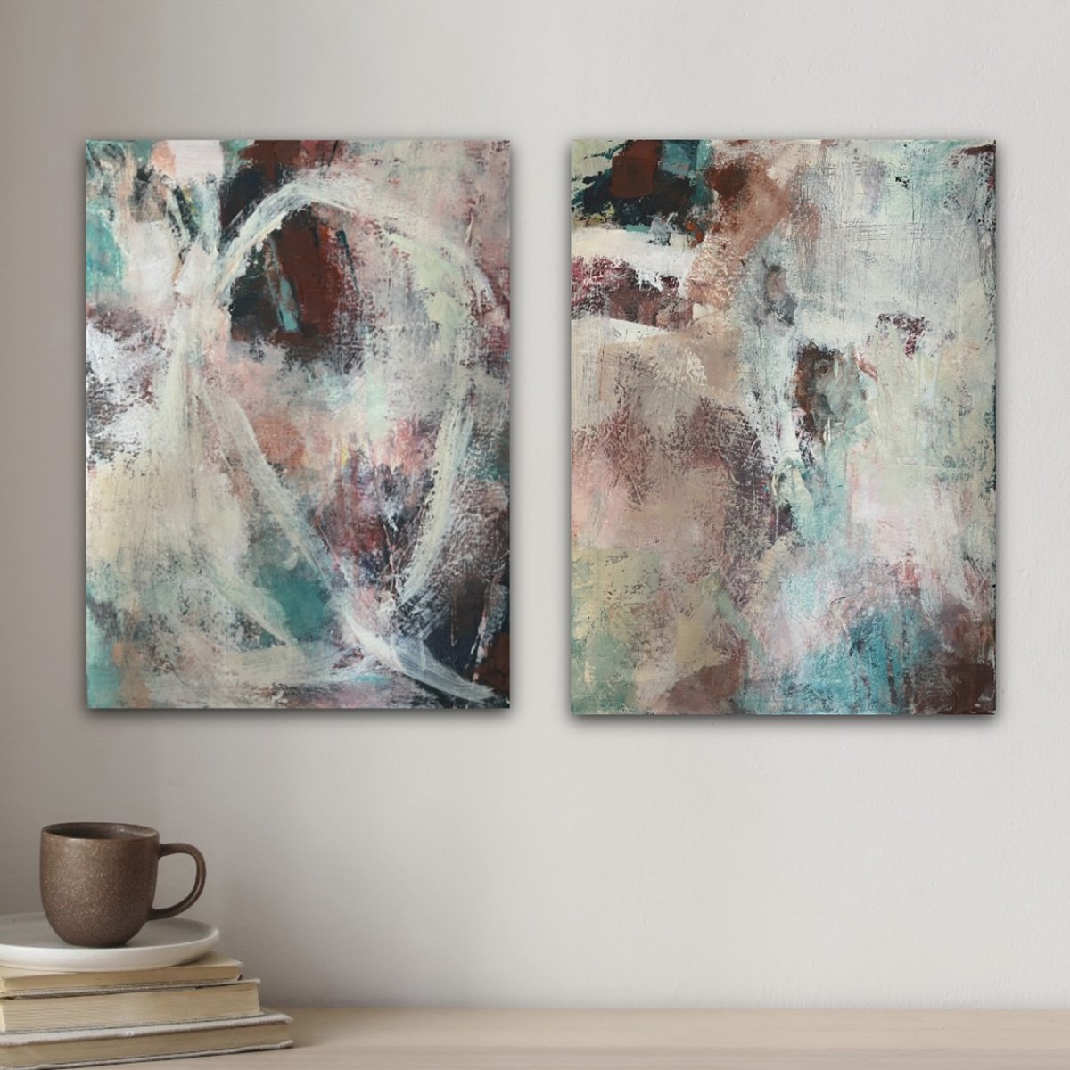 Expressive Abstract Acrylic Painting By Melinda Macdonald, 12 X 16", Whispers And Echoes, Original Artwork