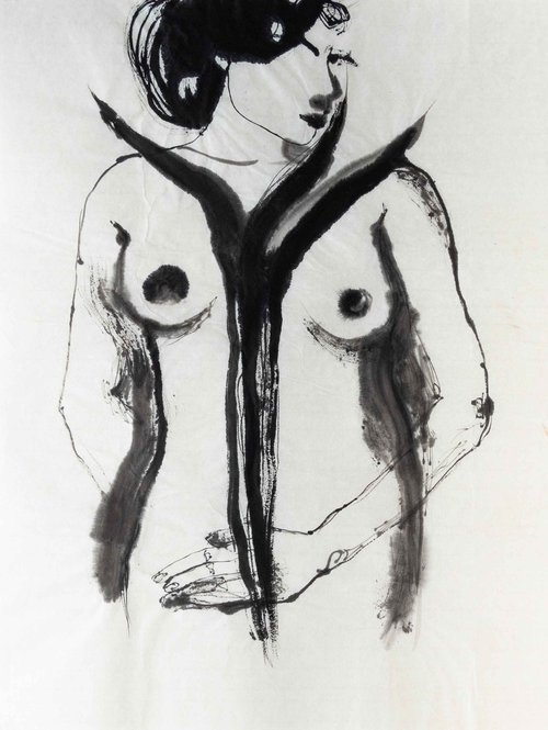 'Bird of Paradise', nude study by Eve Devore