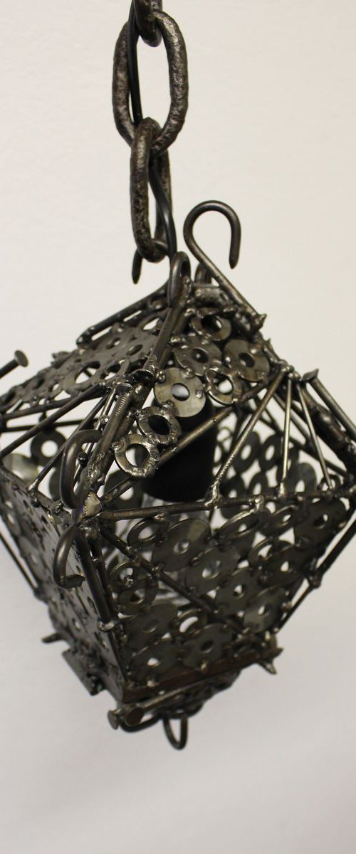 Welded street light by Jonathan Pradillon