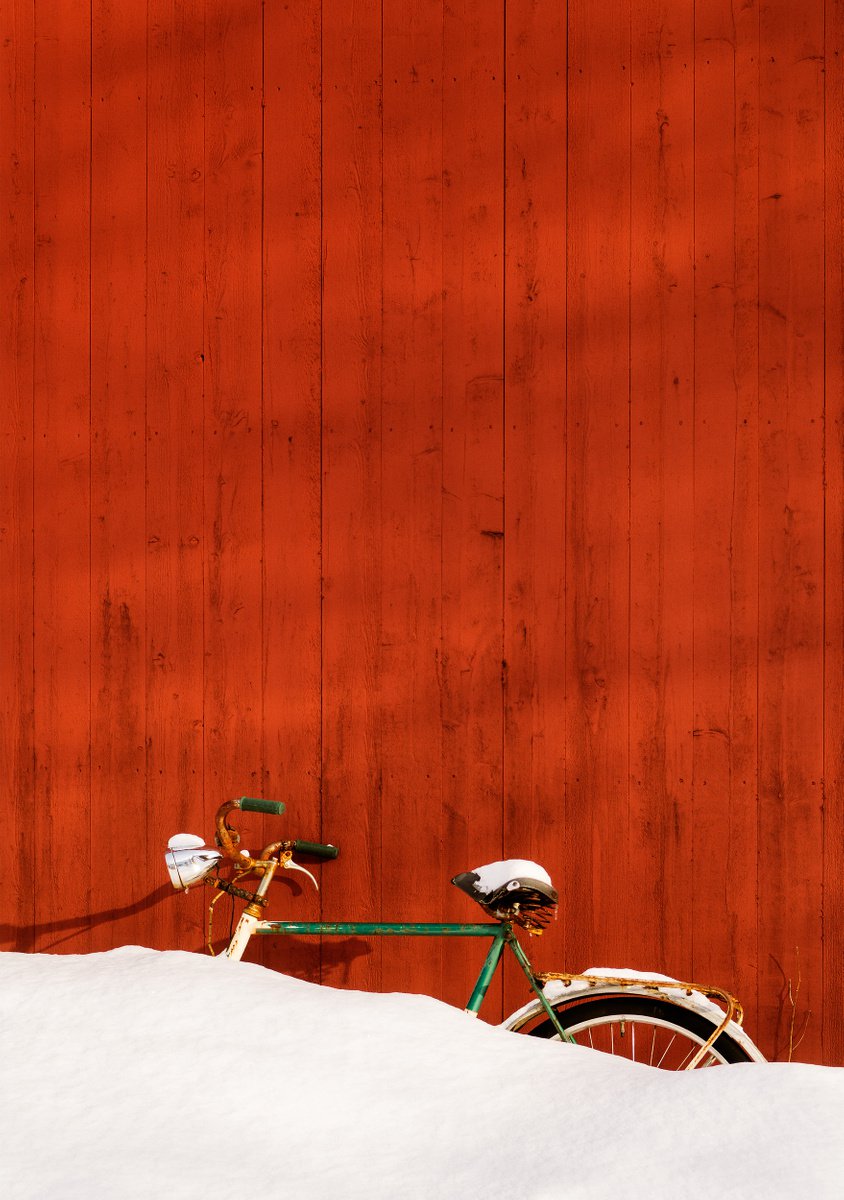 Graphic Cityscapes Photograph By Tom Hanslien, 33 X 47", Waiting For Spring I, Original Artwork