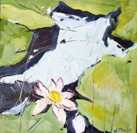 This beautiful painting with lilies