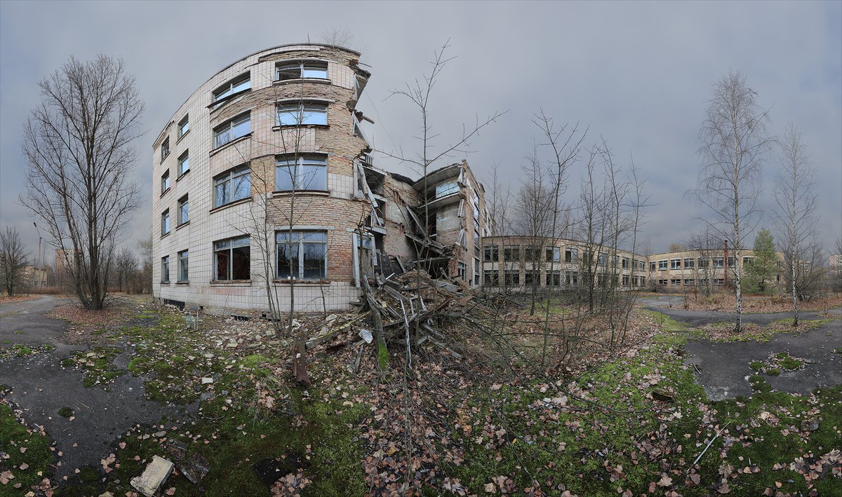 Surrealistic Cityscapes Photograph By Stanislav Vederskyi, 105 X 63", #15. Pripyat Ruined School 1, Original Artwork