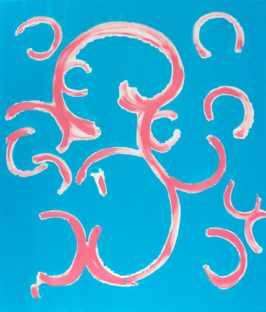 Organic Abstract Oil Painting By Nataliia Sydorova, 33 X 39", Curves, Original Artwork