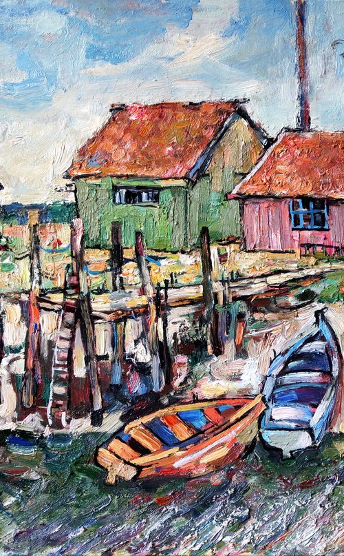 Oyster Houses of La Tremblade by Nikifor Swiristuhin