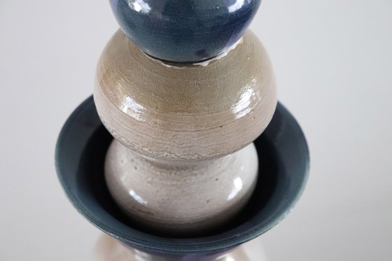 Ceramic sculpture tower N°01