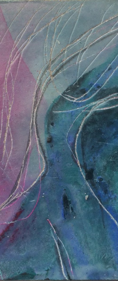 Free as a Bird II - Abstract Miniature by Gesa Reuter