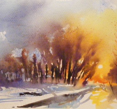 "Early evening in the winter" by Ivan  Grozdanovski