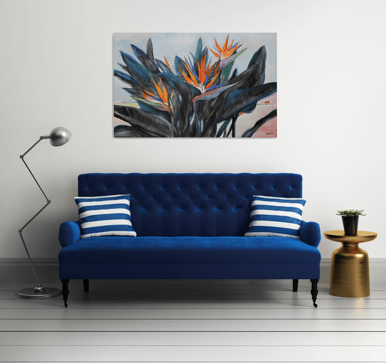 Strelitzia. Bird of Paradise.