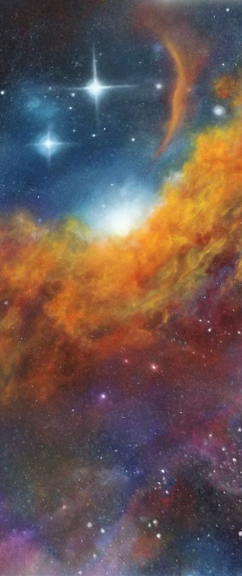 'Carina' - Space painting, nebula art, modern art, large painting by Lisa Price