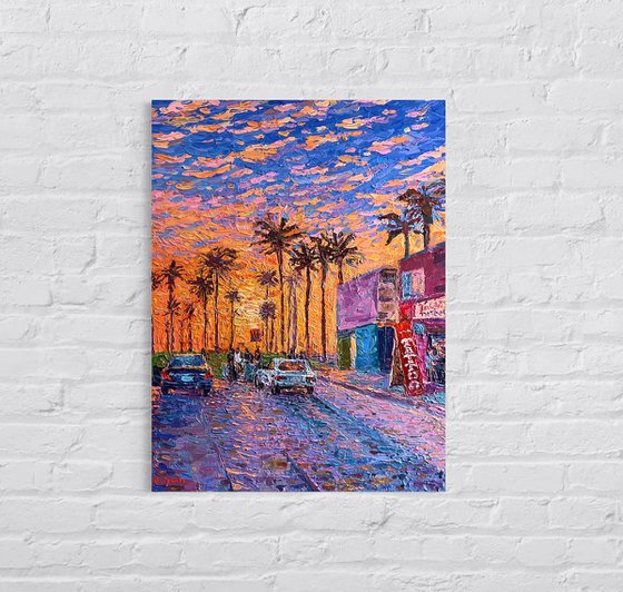 California Beach at Sunset