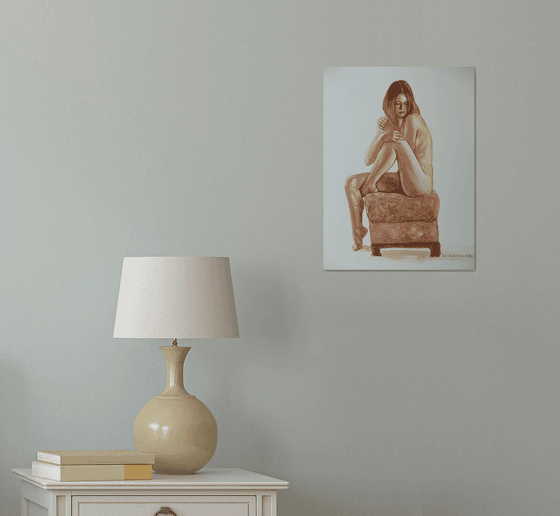 Seated female nude
