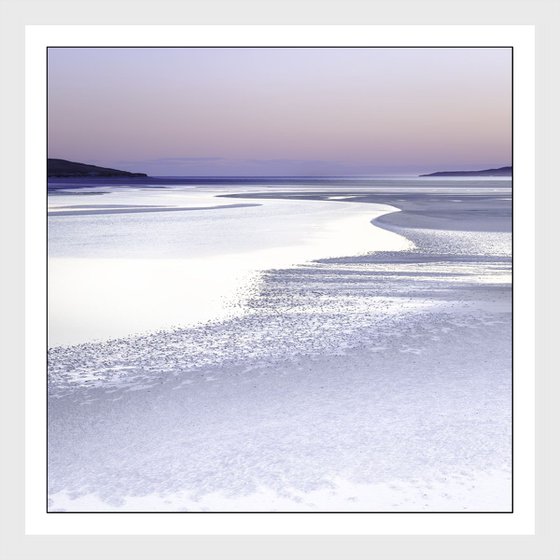 Silence in Silver, Isle of Harris - Extra large beach abstract in Pink and Grey
