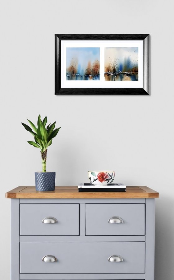 Enchanted forest, original watercolour