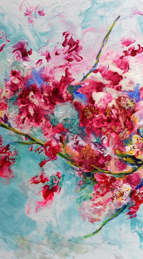 Spring flowers/ 60 cm x 45 cm. by Anna Sidi-Yacoub
