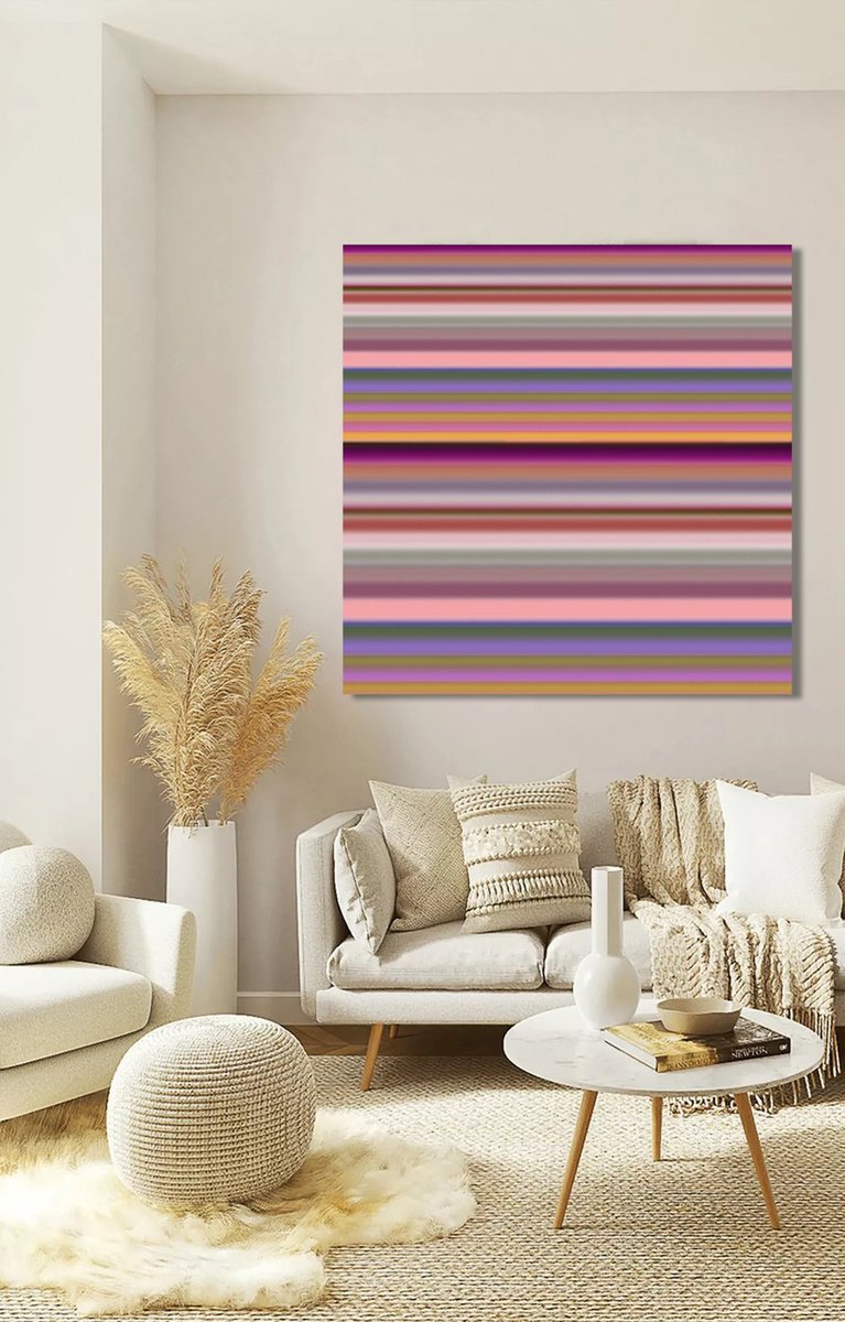 Abstract Giclee Print By Mir-Jan, 35 X 35", Abstract 93, Original Artwork