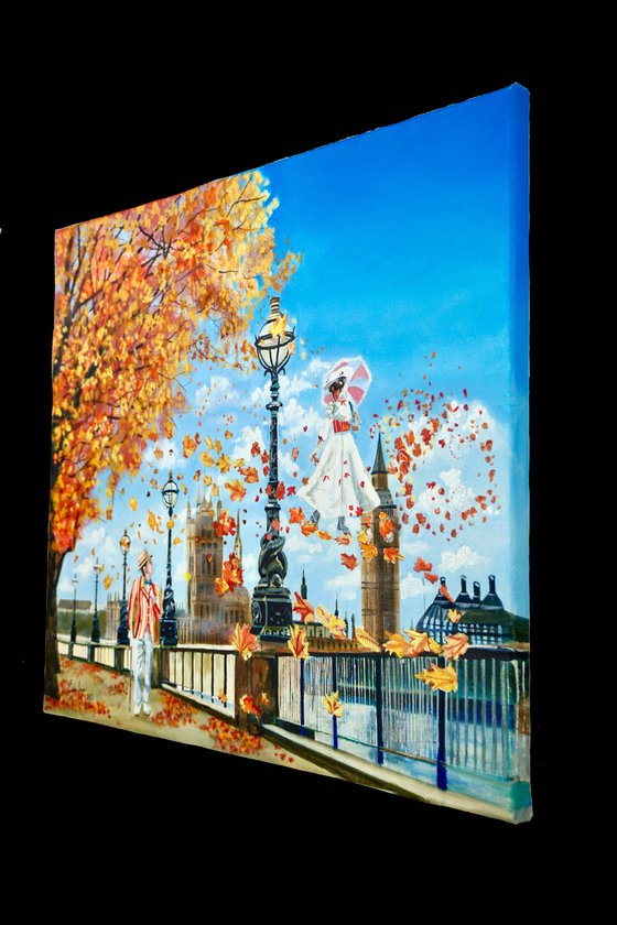 Mary Poppins painting “Supercalifragilisticexpialidocious”