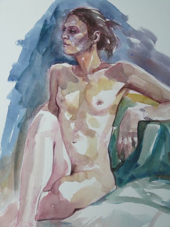 Seated female nude