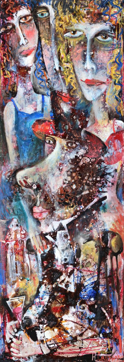 Expressive Portrait Oil Painting By Nikifor Swiristuhin, 20 X 57", Pushkin, Original Artwork