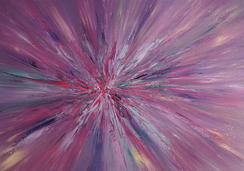 Big Pink and Gold Ultra Light Violet Explosion by Richard Vloemans