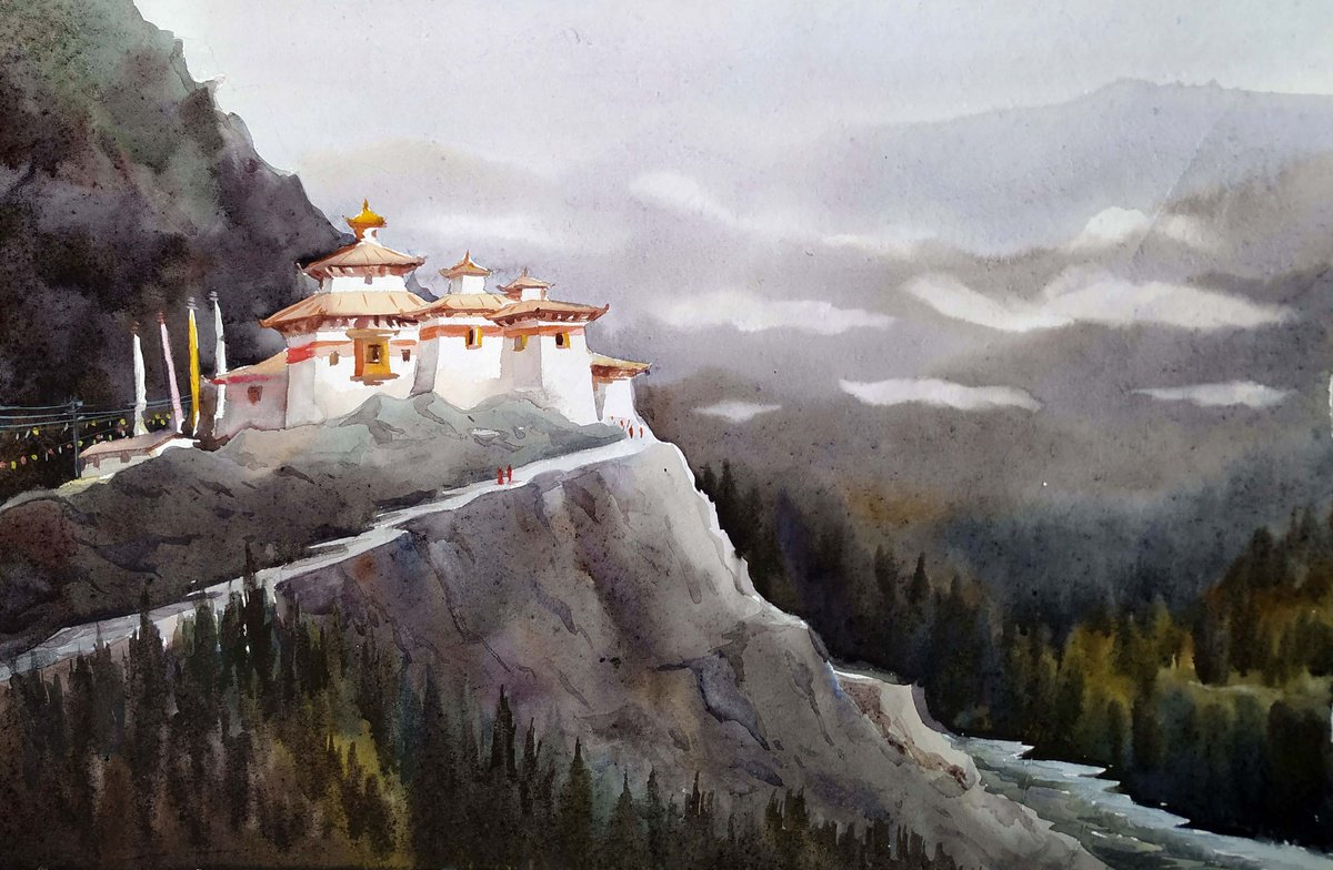 Monasteries in Misty Himalaya by Samiran Sarkar