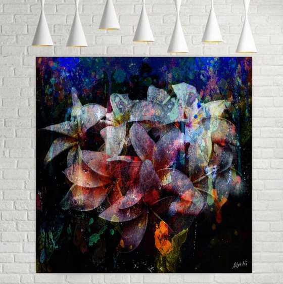 Abstract Plumeria Flowers