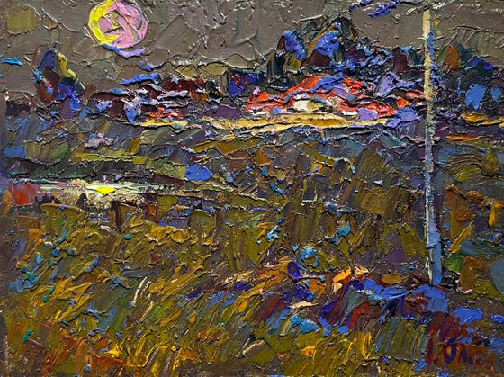 Moonlit night in autumn