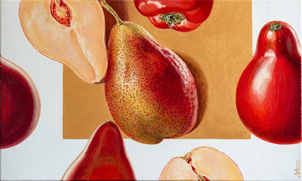 Photorealistic Still Life Oil Painting By Alona Lesnichenko, 20 X 12, The Main Thing Is Inside, Original Artwork