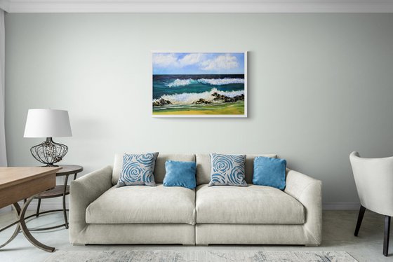 Seascape, Oil Painting on canvas