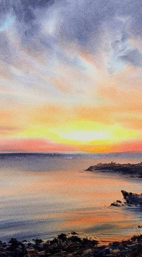 Dawn on the sea, Cyprus by Eugenia Gorbacheva