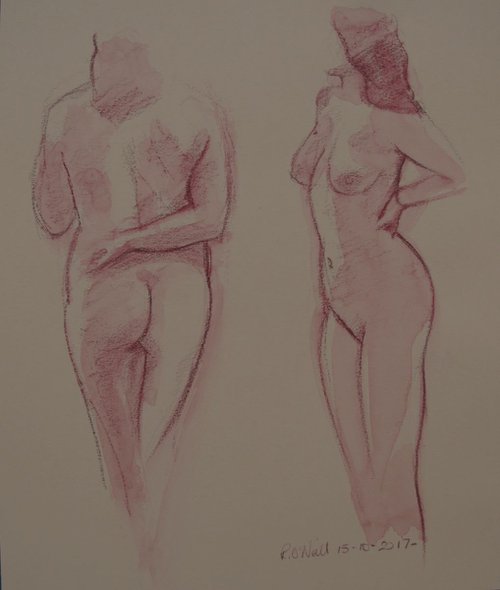 standing nude in 2 poses by Rory O’Neill