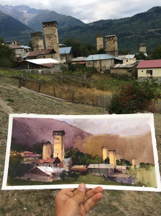 Sketch.  Svaneti