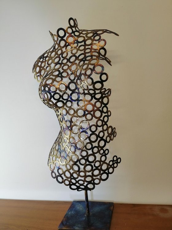 Tosia, female metal sculpture