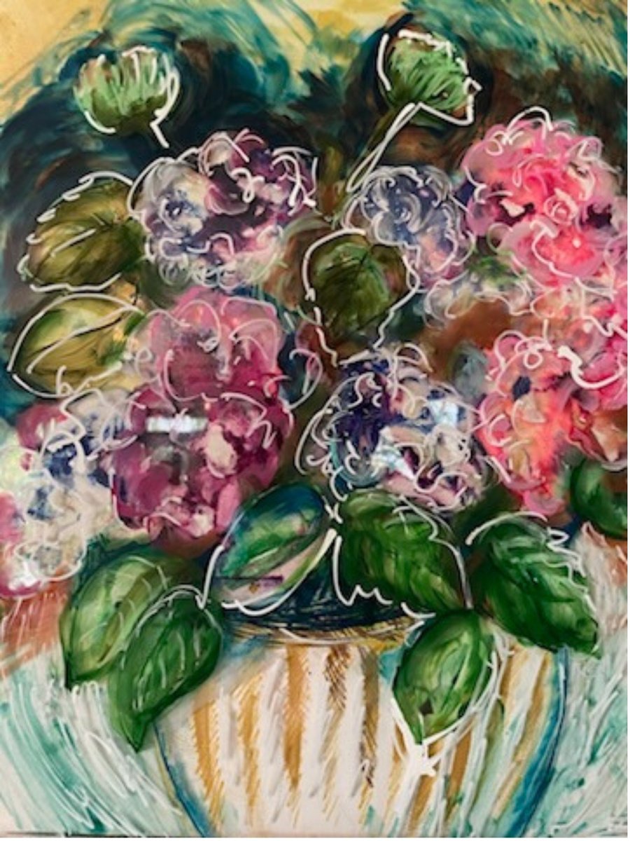 Impressionistic Botanical Painting By Eliry Arts, 16 X 20, Mothers Day Ll, Original Artwork